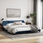 vidaXL Bettgestell mit Kopfteil Blau 200x200 cm Stoff vidaXL Bettgestell mit Kopfteil Blau 200x200 cm Stoff