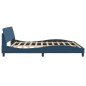 vidaXL Bettgestell mit Kopfteil Blau 200x200 cm Stoff vidaXL Bettgestell mit Kopfteil Blau 200x200 cm Stoff