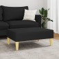 vidaXL Fußhocker Schwarz 77x55x31 cm Stoff vidaXL Fußhocker Schwarz 77x55x31 cm Stoff