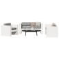 vidaXL 2-tlg. Garten-Lounge-Set Weiß Massivholz Kiefer vidaXL 2-tlg. Garten-Lounge-Set Weiß Massivholz Kiefer
