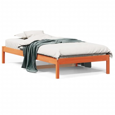 vidaXL Tagesbett Wachsbraun 90x200 cm Massivholz Kiefer