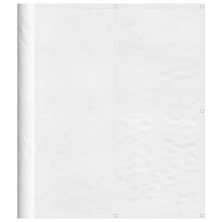 vidaXL Balkon-Sichtschutz Weiß 120x800 cm 100 % Polyester-Oxford