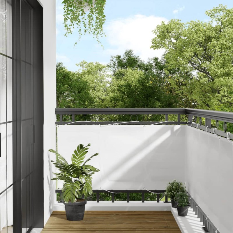 vidaXL Balkon-Sichtschutz Weiß 75x1000 cm 100 % Polyester-Oxford vidaXL Balkon-Sichtschutz Weiß 75x1000 cm 100 % Polyester-Oxford