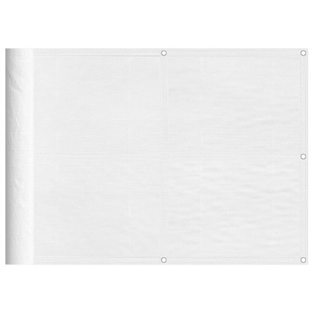 vidaXL Balkon-Sichtschutz Weiß 75x1000 cm 100 % Polyester-Oxford
