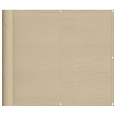 vidaXL Balkon-Sichtschutz Beige 90x1000 cm 100 % Polyester-Oxford