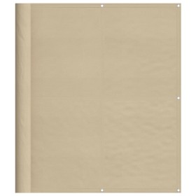 vidaXL Balkon-Sichtschutz Beige 120x1000 cm 100 % Polyester-Oxford
