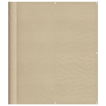 vidaXL Balkon-Sichtschutz Beige 120x1000 cm 100 % Polyester-Oxford