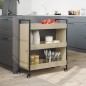 vidaXL Küchenwagen Sonoma-Eiche 70x30x82 cm Holzwerkstoff vidaXL Küchenwagen Sonoma-Eiche 70x30x82 cm Holzwerkstoff