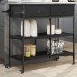 vidaXL Küchenwagen Schwarz 105x42x95 cm Holzwerkstoff vidaXL Küchenwagen Schwarz 105x42x95 cm Holzwerkstoff