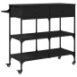 vidaXL Küchenwagen Schwarz 105x42x95 cm Holzwerkstoff vidaXL Küchenwagen Schwarz 105x42x95 cm Holzwerkstoff