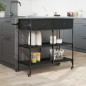 vidaXL Küchenwagen Schwarz 105x42x95 cm Holzwerkstoff vidaXL Küchenwagen Schwarz 105x42x95 cm Holzwerkstoff