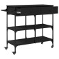 vidaXL Küchenwagen Schwarz 105x42x95 cm Holzwerkstoff vidaXL Küchenwagen Schwarz 105x42x95 cm Holzwerkstoff