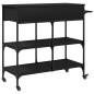 vidaXL Küchenwagen Schwarz 105x42x95 cm Holzwerkstoff vidaXL Küchenwagen Schwarz 105x42x95 cm Holzwerkstoff