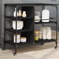 vidaXL Küchenwagen Schwarz 100x45x89,5 cm Holzwerkstoff vidaXL Küchenwagen Schwarz 100x45x89,5 cm Holzwerkstoff