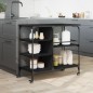 vidaXL Küchenwagen Schwarz 100x45x89,5 cm Holzwerkstoff vidaXL Küchenwagen Schwarz 100x45x89,5 cm Holzwerkstoff