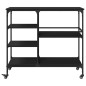 vidaXL Küchenwagen Schwarz 100x45x89,5 cm Holzwerkstoff vidaXL Küchenwagen Schwarz 100x45x89,5 cm Holzwerkstoff