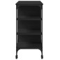 vidaXL Küchenwagen Schwarz 100x45x89,5 cm Holzwerkstoff vidaXL Küchenwagen Schwarz 100x45x89,5 cm Holzwerkstoff