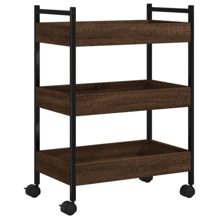 vidaXL Küchenwagen Braun Eichen-Optik 50x30x70 cm Holzwerkstoff