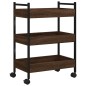 vidaXL Küchenwagen Braun Eichen-Optik 50x30x70 cm Holzwerkstoff vidaXL Küchenwagen Braun Eichen-Optik 50x30x70 cm Holzwerkstoff
