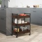 vidaXL Küchenwagen Braun Eichen-Optik 50x30x70 cm Holzwerkstoff vidaXL Küchenwagen Braun Eichen-Optik 50x30x70 cm Holzwerkstoff