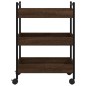 vidaXL Küchenwagen Braun Eichen-Optik 50x30x70 cm Holzwerkstoff vidaXL Küchenwagen Braun Eichen-Optik 50x30x70 cm Holzwerkstoff