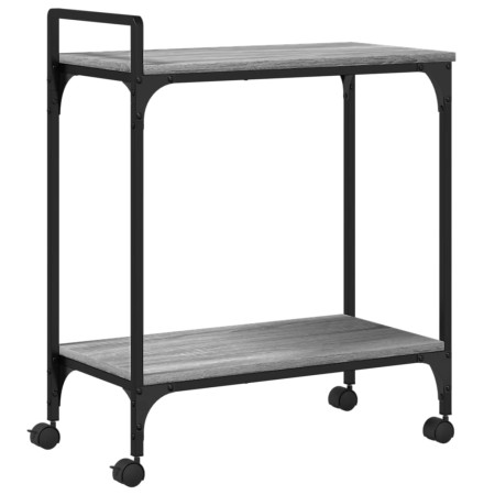 vidaXL Küchenwagen Grau Sonoma 60,5x31x72,5 cm Holzwerkstoff
