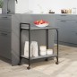 vidaXL Küchenwagen Grau Sonoma 60,5x31x72,5 cm Holzwerkstoff vidaXL Küchenwagen Grau Sonoma 60,5x31x72,5 cm Holzwerkstoff