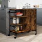 vidaXL Küchenwagen Räuchereiche 87,5x38,5x84,5 cm Holzwerkstoff vidaXL Küchenwagen Räuchereiche 87,5x38,5x84,5 cm Holzwerkstoff