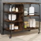 vidaXL Küchenwagen Räuchereiche 100x45x89,5 cm Holzwerkstoff vidaXL Küchenwagen Räuchereiche 100x45x89,5 cm Holzwerkstoff