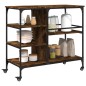 vidaXL Küchenwagen Räuchereiche 100x45x89,5 cm Holzwerkstoff vidaXL Küchenwagen Räuchereiche 100x45x89,5 cm Holzwerkstoff