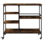 vidaXL Küchenwagen Räuchereiche 100x45x89,5 cm Holzwerkstoff vidaXL Küchenwagen Räuchereiche 100x45x89,5 cm Holzwerkstoff