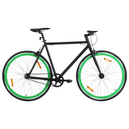 vidaXL Fahrrad mit Festem Gang Schwarz und Grün 700c 51 cm