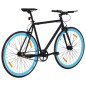 vidaXL Fahrrad mit Festem Gang Schwarz und Blau 700c 59 cm vidaXL Fahrrad mit Festem Gang Schwarz und Blau 700c 59 cm