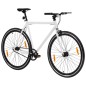vidaXL Fahrrad mit Festem Gang Weiß und Schwarz 700c 55 cm vidaXL Fahrrad mit Festem Gang Weiß und Schwarz 700c 55 cm