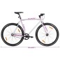 vidaXL Fahrrad mit Festem Gang Weiß und Schwarz 700c 55 cm vidaXL Fahrrad mit Festem Gang Weiß und Schwarz 700c 55 cm