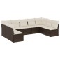 vidaXL 9-tlg. Garten-Sofagarnitur mit Kissen Braun Poly Rattan vidaXL 9-tlg. Garten-Sofagarnitur mit Kissen Braun Poly Rattan