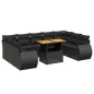 vidaXL 10-tlg. Garten-Sofagarnitur mit Kissen Schwarz Poly Rattan vidaXL 10-tlg. Garten-Sofagarnitur mit Kissen Schwarz Poly Rattan