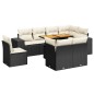 vidaXL 9-tlg. Garten-Sofagarnitur mit Kissen Schwarz Poly Rattan vidaXL 9-tlg. Garten-Sofagarnitur mit Kissen Schwarz Poly Rattan