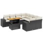 vidaXL 9-tlg. Garten-Sofagarnitur mit Kissen Schwarz Poly Rattan vidaXL 9-tlg. Garten-Sofagarnitur mit Kissen Schwarz Poly Rattan