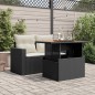 vidaXL Gartentisch Schwarz 100x55x73 cm Poly Rattan und Akazienholz vidaXL Gartentisch Schwarz 100x55x73 cm Poly Rattan und Akazienholz