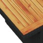vidaXL Gartentisch Schwarz 100x55x73 cm Poly Rattan und Akazienholz vidaXL Gartentisch Schwarz 100x55x73 cm Poly Rattan und Akazienholz