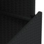 vidaXL Gartentisch Schwarz 100x55x73 cm Poly Rattan und Akazienholz vidaXL Gartentisch Schwarz 100x55x73 cm Poly Rattan und Akazienholz