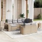 vidaXL 11-tlg. Garten-Sofagarnitur mit Kissen Beige Poly Rattan vidaXL 11-tlg. Garten-Sofagarnitur mit Kissen Beige Poly Rattan