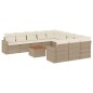 vidaXL 12-tlg. Garten-Sofagarnitur mit Kissen Beige Poly Rattan vidaXL 12-tlg. Garten-Sofagarnitur mit Kissen Beige Poly Rattan