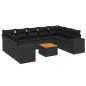 vidaXL 10-tlg. Garten-Sofagarnitur mit Kissen Schwarz Poly Rattan vidaXL 10-tlg. Garten-Sofagarnitur mit Kissen Schwarz Poly Rattan