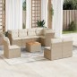 vidaXL 9-tlg. Garten-Sofagarnitur mit Kissen Beige Poly Rattan vidaXL 9-tlg. Garten-Sofagarnitur mit Kissen Beige Poly Rattan