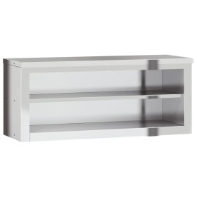 vidaXL Küchen-Wandschrank mit Ablage Edelstahl