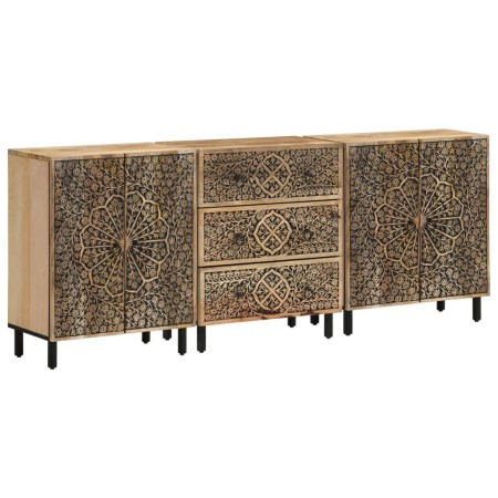 vidaXL Beistellschränke 3 Stk. 60x33x75 cm Massivholz Mango