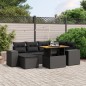 vidaXL 7-tlg. Garten-Sofagarnitur mit Kissen Schwarz Poly Rattan vidaXL 7-tlg. Garten-Sofagarnitur mit Kissen Schwarz Poly Rattan