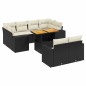 vidaXL 11-tlg. Garten-Sofagarnitur mit Kissen Schwarz Poly Rattan vidaXL 11-tlg. Garten-Sofagarnitur mit Kissen Schwarz Poly Rattan